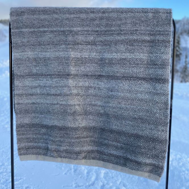 Hovedbilde Gulvteppe - vevd av ryegarn Lys grå 95x170 cm